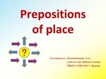 Презентация по английскому языку на тему Предлоги места (3 класс)