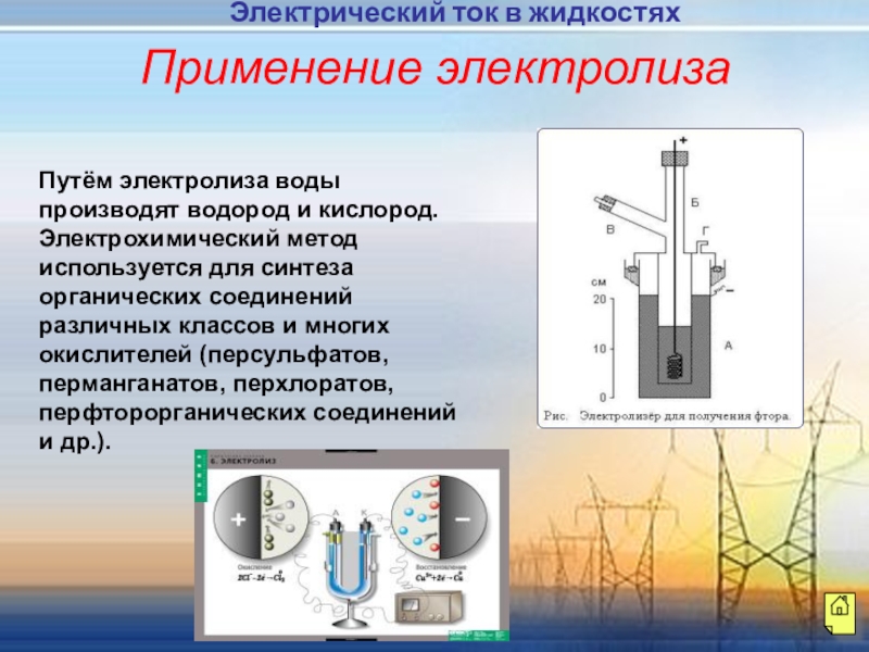 Электрический ток в различных средах проект