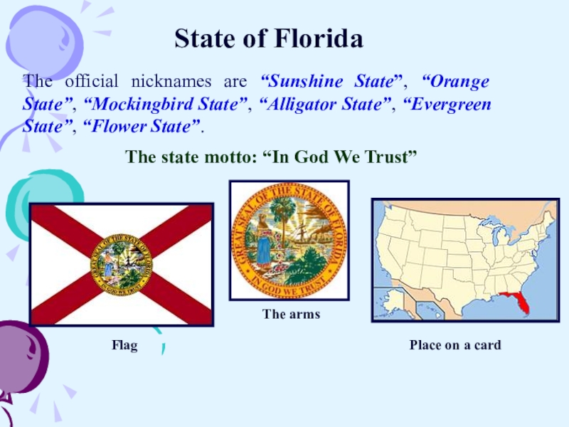 Проект на английском. Флорида презентация. Проект по английскому про штат Флорида. Проект по английскому языку штаты США. Штат Флорида презентация.