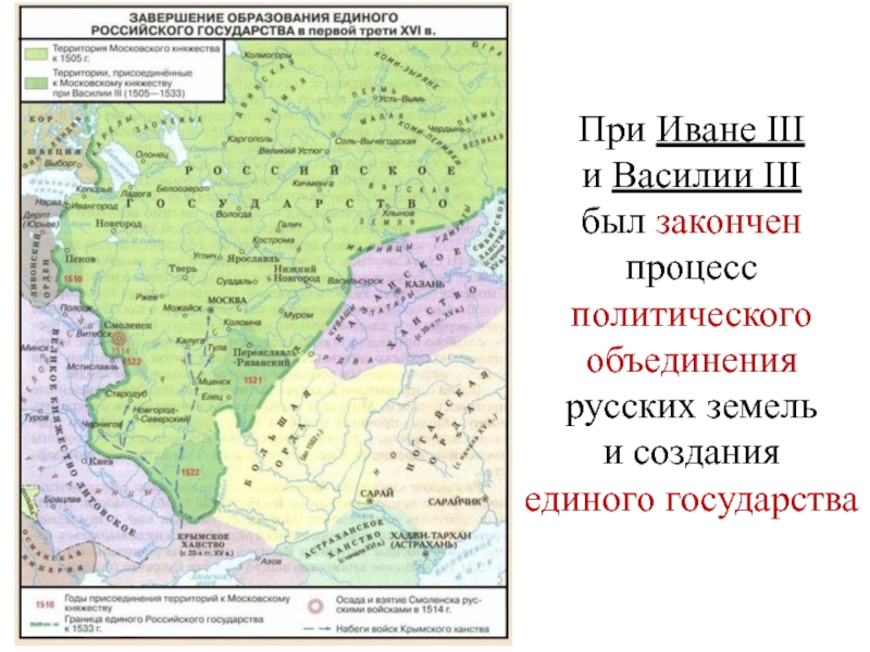 Карта российского государства при василии 3