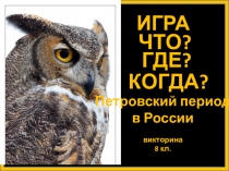 Интерактивная дидактическая игра на тему Петровский период в России (8 класс)