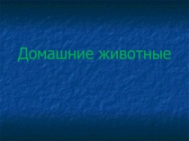 Конспект урока по предмету Окружающий мир Тема: Домашние животные.