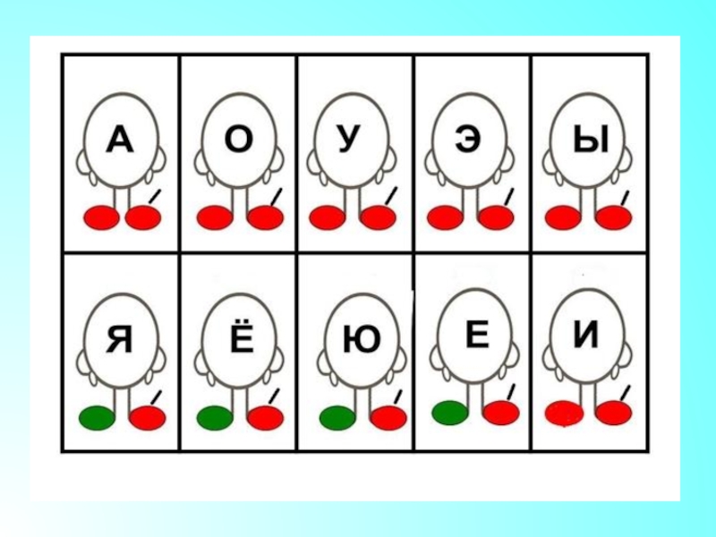 Гласные звуковички в картинках