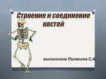 Презентация по окружающему миру на тему :Строение и соединение костей (для начальной школы)