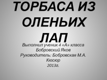Презентация по теме Оленьи лапки
