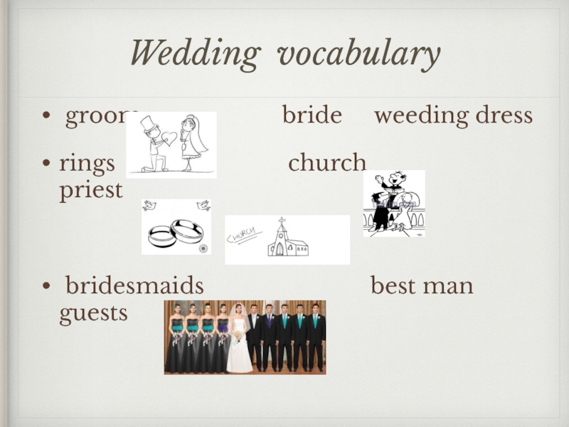 Wedding vocabulary