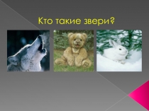 Презентация по окружающему мирк на тему Кто такие звери