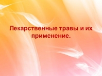 Лекарственные травы и их применение.