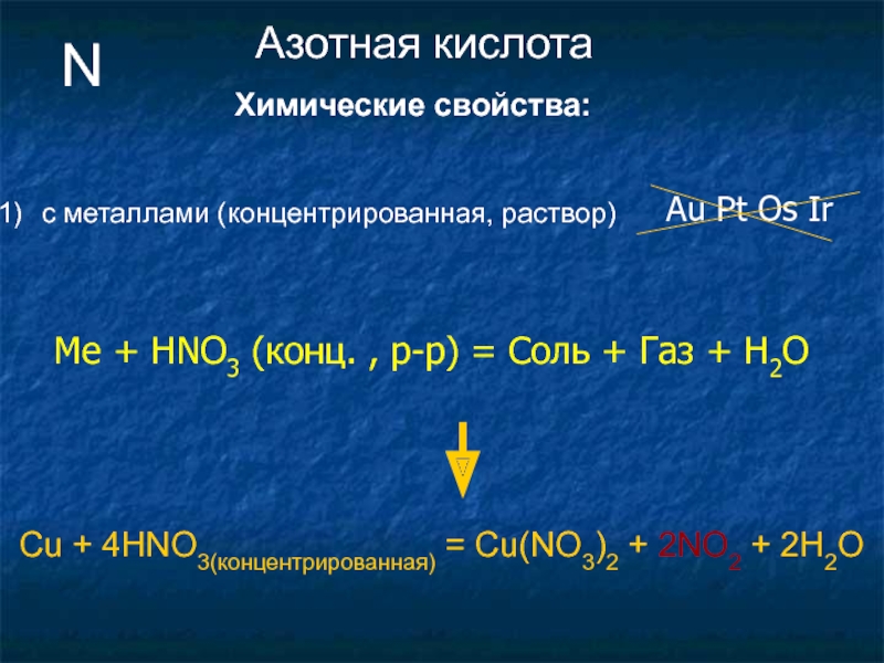 Свойства азота