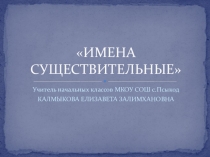 Презентация к уроку русский язык 3 класс Имя существительное