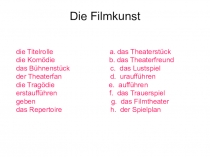 Презентация к уроку немецкого языка Киноисскуство 10 класс
