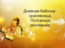 Дневная бабочка - крапивница. Поэтапное рисование.