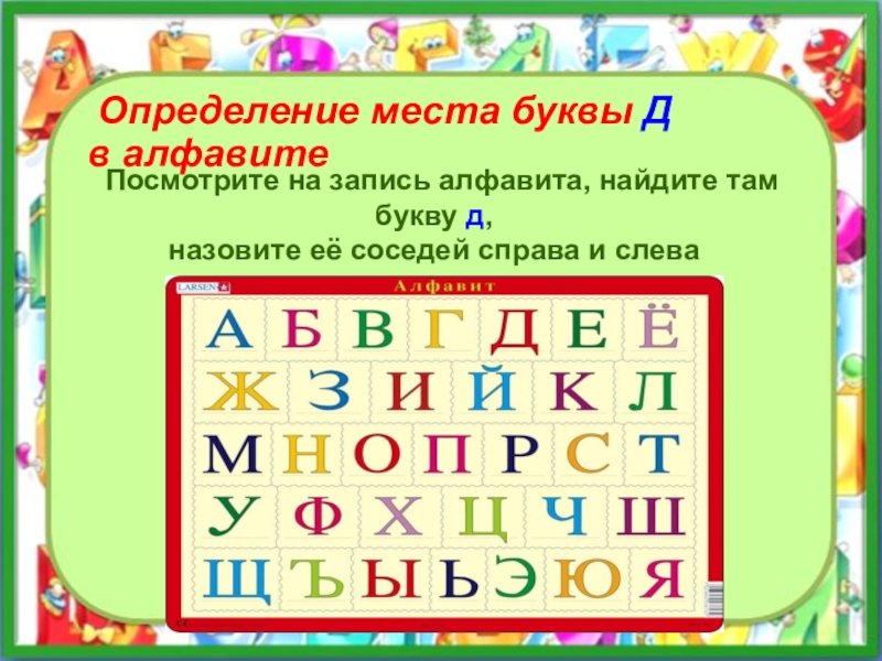 5 букв на д. Соседние буквы алфавита. Место буков в алфавите. Соседи букв в алфавите. Буква определение.