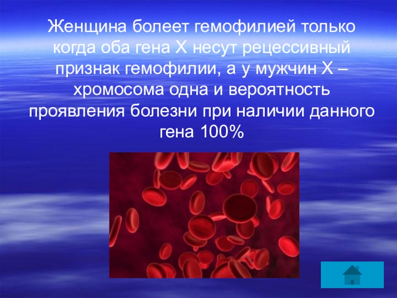 Вероятность гемофилии. Женщины болеют гемофилией. Гемофилия болеют только мужчины. Женщины не болеют гемофилией.