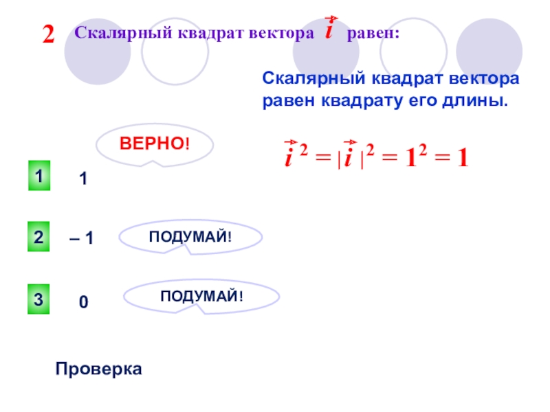 Скалярный квадрат вектора с а б