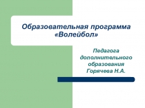Рабочая программа дополнительного образования по темеВолейбол