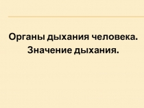 Презентация по теме Дыхание.Потребность организма в кислороде