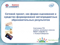 Сетевой проект, как средство форма оценивания метапредметных результатов