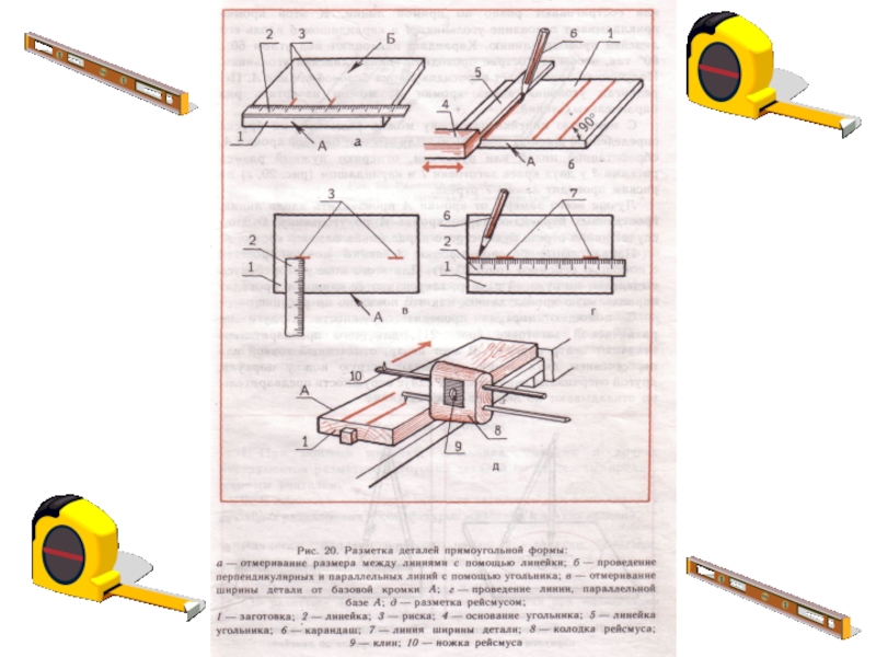 Разметка деталей. Разметочные базы деталей. Разметка и пиление технология 5 класс. Разметка деталей прямоугольной формы. Технологическая карта упора для пиления.