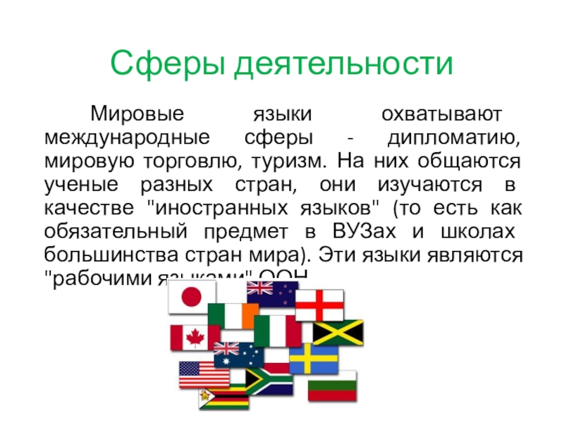 Большинство стран. Мировые языки. Мировые и международные языки. Языки международного общения. Современные международные языки.