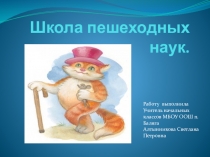 Презентация Школа пешеходных наук
