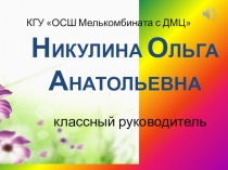 Презентация на районный конкурс классного руководителя