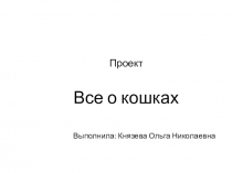 Презентация по ознакомлению с окружающим Все о кошках