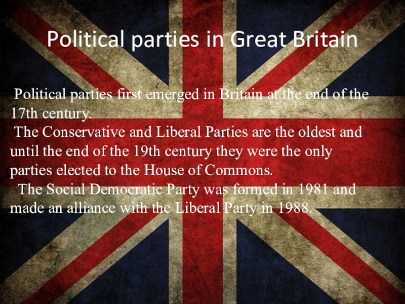 Political parties in great britain