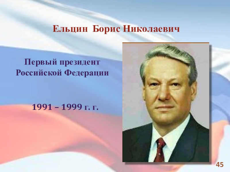 1991 1999 года. Б.Н.Ельцин был президентом РФ В (годы):.