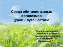 Презентация к уроку Среда оьитания