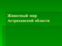 Презентация Животный мир Астраханская область