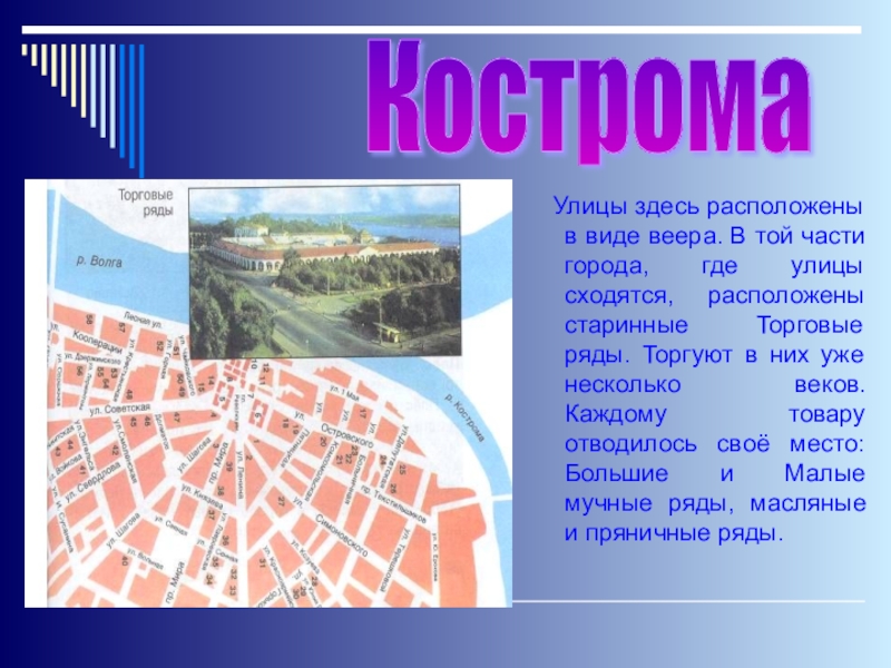 Как называется город который находится. Город в виде веера. План города Кострома в виде веера. Город Кострома в виде веера. Улицы в виде веера.