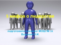 Презентация Пять мифов о лидерстве