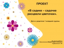 Презентация по экологии В садике садочке - расцвели цветочки младшая группа