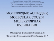 Презентация к исследовательской работе Молекулярная кулинария