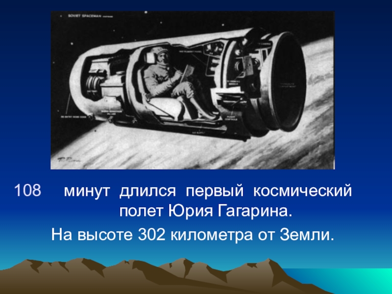 Сколько длился 1 полет в космос. 302 Километра от земли полет Гагарина. Сколько длился минут полёт Юрия. На какой высоте проходил полёт Юрия Гагарина?.