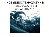 Презентация по биотехнологии на тему НОВЫЕ БИОТЕХНОЛОГИИ В РЫБОВОДСТВЕ И АКВАКУЛЬТУРЕ