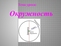 Презентация по математике на тему Окружность (5 класс)