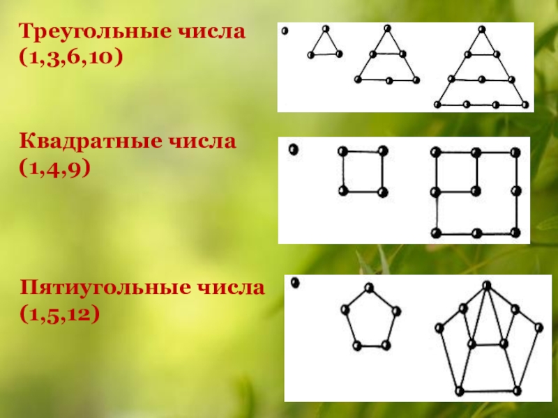 Фигурные числа презентация