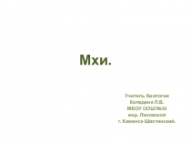 Презентация по биологии на тему: Мхи