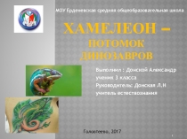 Презентация по окружающему миру Хамелеон - потомок динозавра (3 класс)