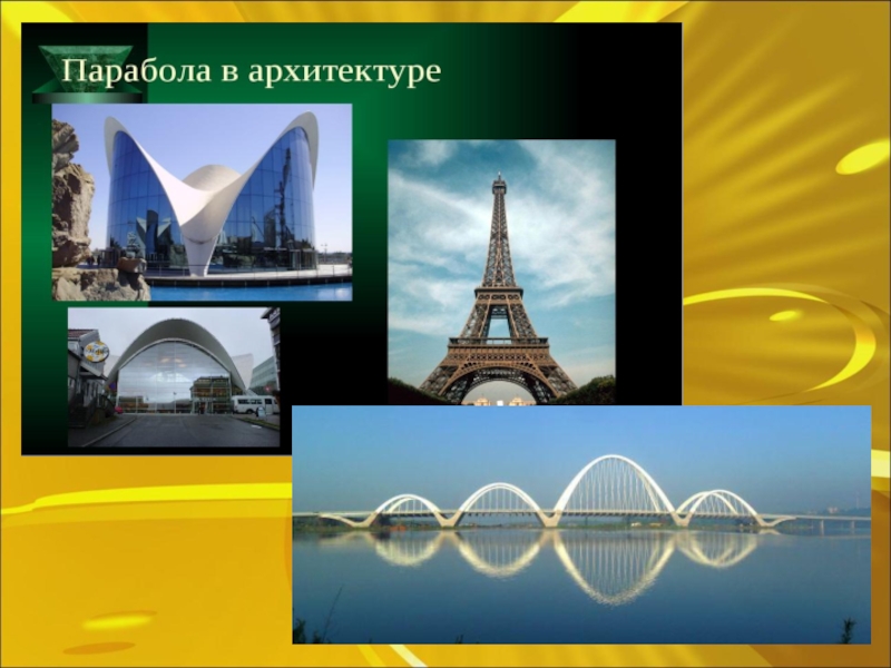Применение параболы. Парабола в архитектуре. Парабола в жизни. Парабола в природе. Парабола в природе и технике.