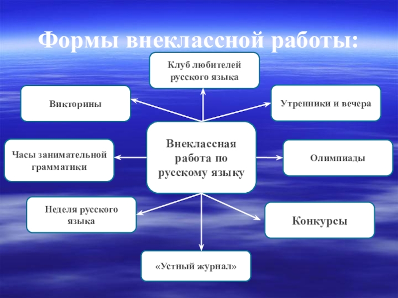 Типы проектов на уроках русского языка и литературы