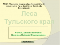 Презентация Леса Тульской области