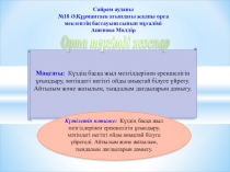 Презентация тақырыбы: Орта мерзімді жоспарлау