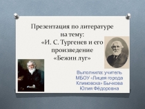 Презентация к уроку литературы в 6 классе на тему И.С.Тургенев Бежин луг