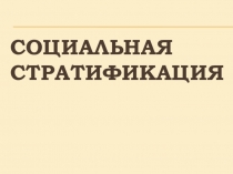 Презентация по обществознанию на тему Социальная стратификация