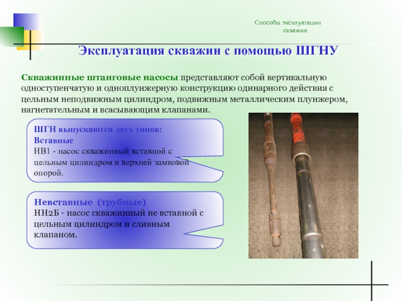 Способ 36. Способы эксплуатации скважин. Плунжер ШГН. Плунжерный метод эксплуатации скважин. Длина хода плунжера штангового насоса.