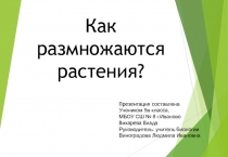 Как размножаются растения ? 5 класс