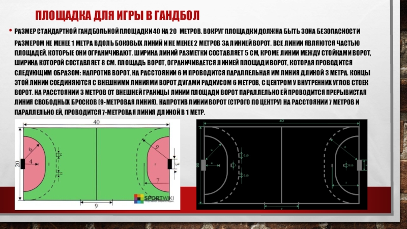 Схема гандбольной площадки